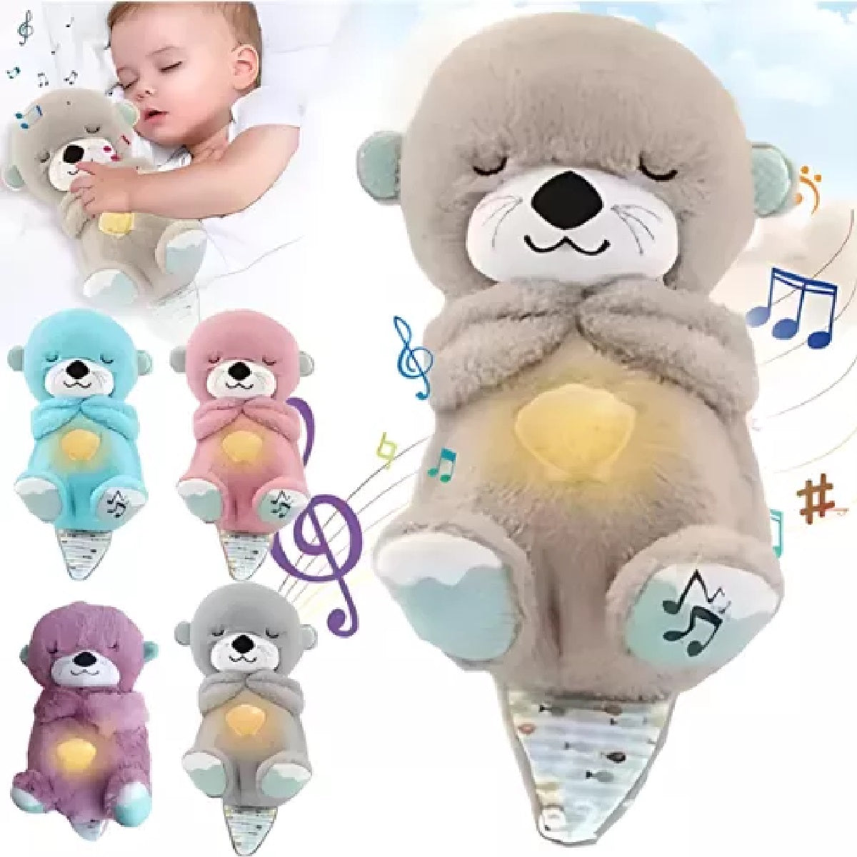 Nutria peluche que respira y tranquiliza