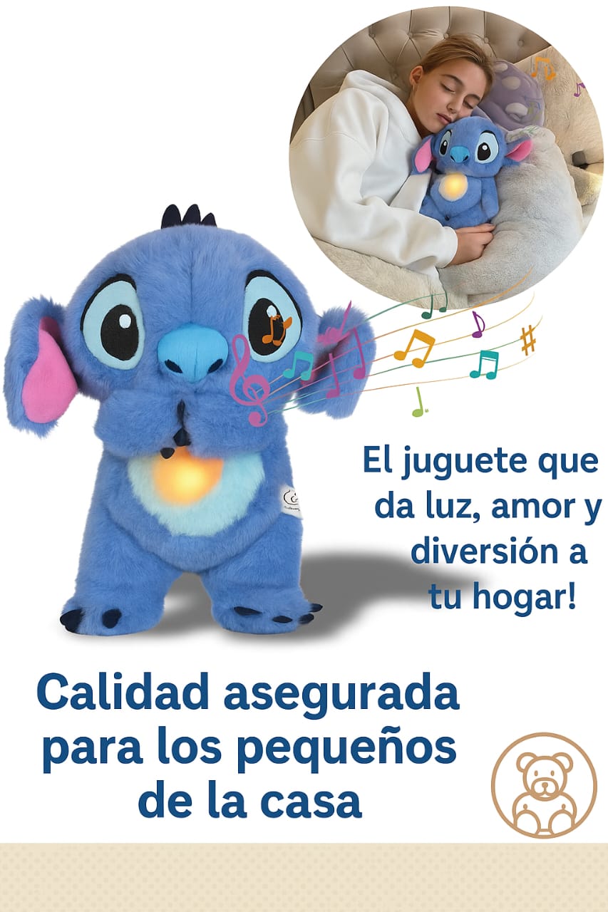 Peluche stitch que respira